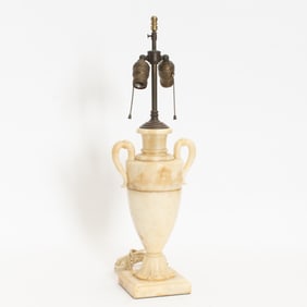 Alabaster Urn-Form Table Lamp