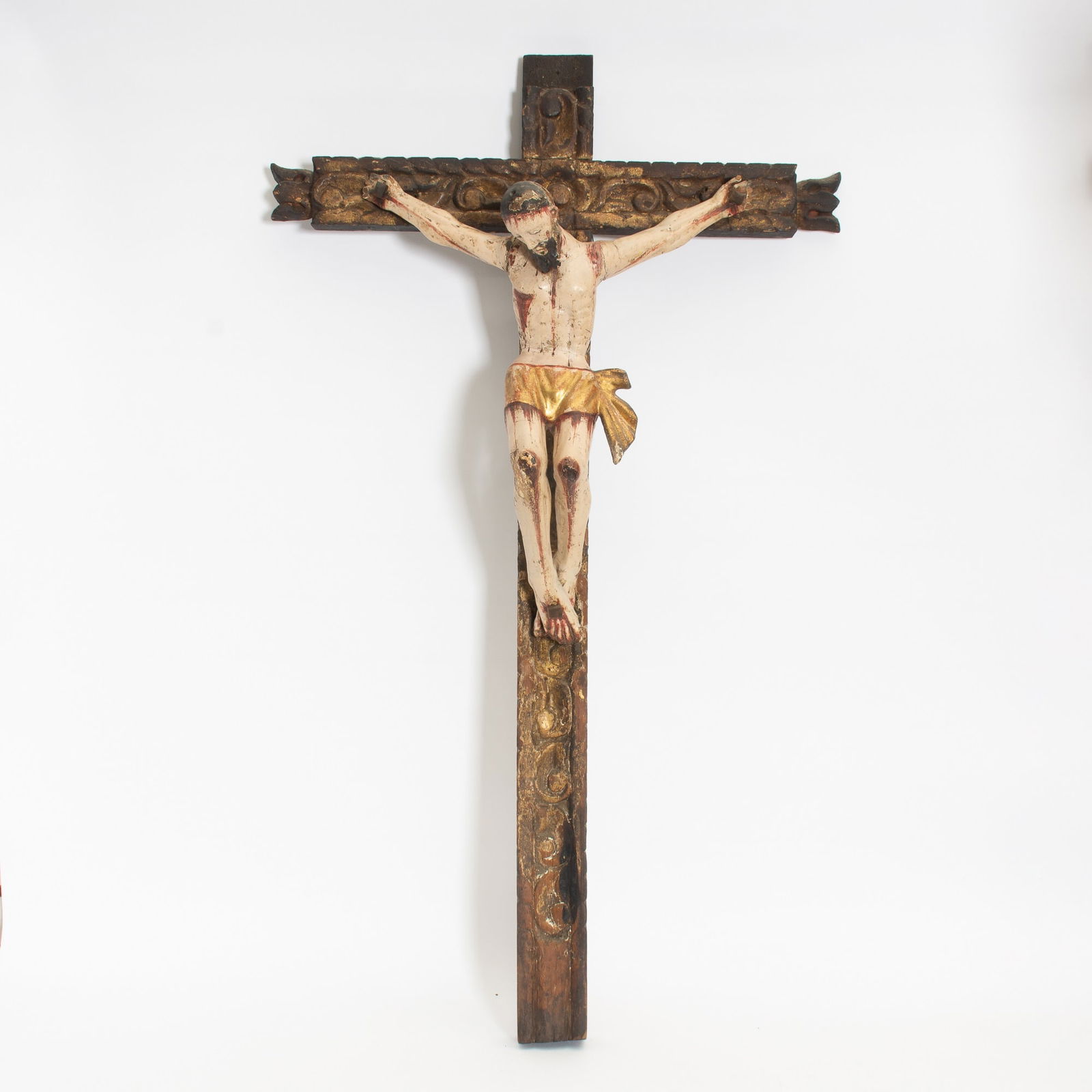 Colonial Painted and Parcel-Gilt Figure of Christ (1 of 5)