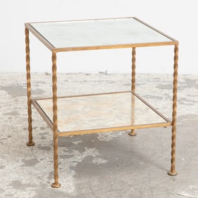 Two-Tier Brass Side Table