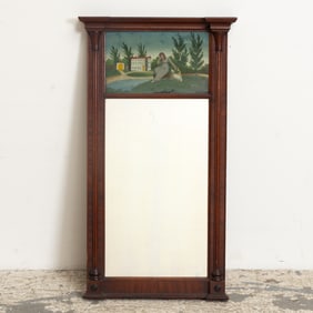 Federal Style Mahogany Trumeau Mirror