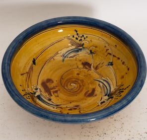 Hand Painted Glazed Ceramic Fruit Bowl