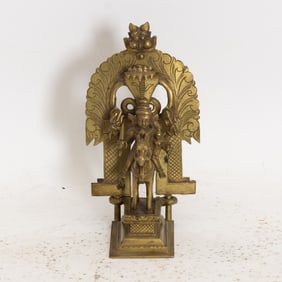 Indian Bronze Figure of Khandoba
