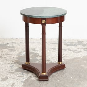 Empire Style Marble Top Pedestal Table