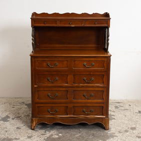 Regency Style Mahogany Veneered Secretary Chest