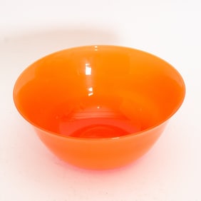 Venini Murano Blown Red Glass Bowl