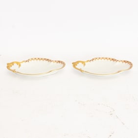 Pair of Limoges Porcelain Oval Dishes