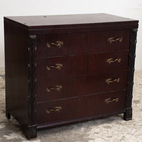 Carved Mahogany Chest of Drawers