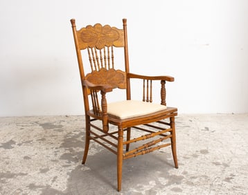 Carved Oak Armchair
