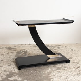 Mid-Century Modern Black Painted Console