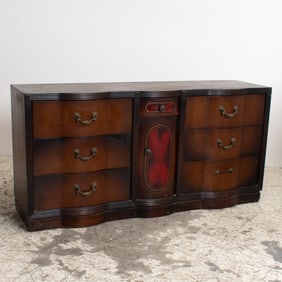 Veneered Six Drawer Sideboard