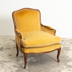 Victorian Yellow Upholstered Armchair