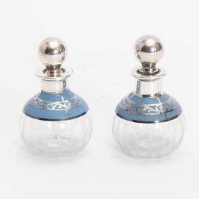 Pair of Painted Perfume Bottles
