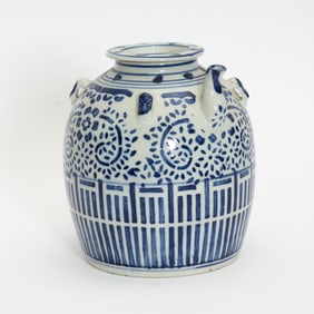 Chinese Blue and White Ceramic Wine Jug