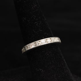 Platinum and Diamond Band Ring