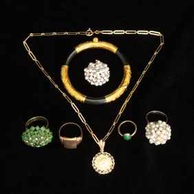 Group of Gold and White Gold Jewelry