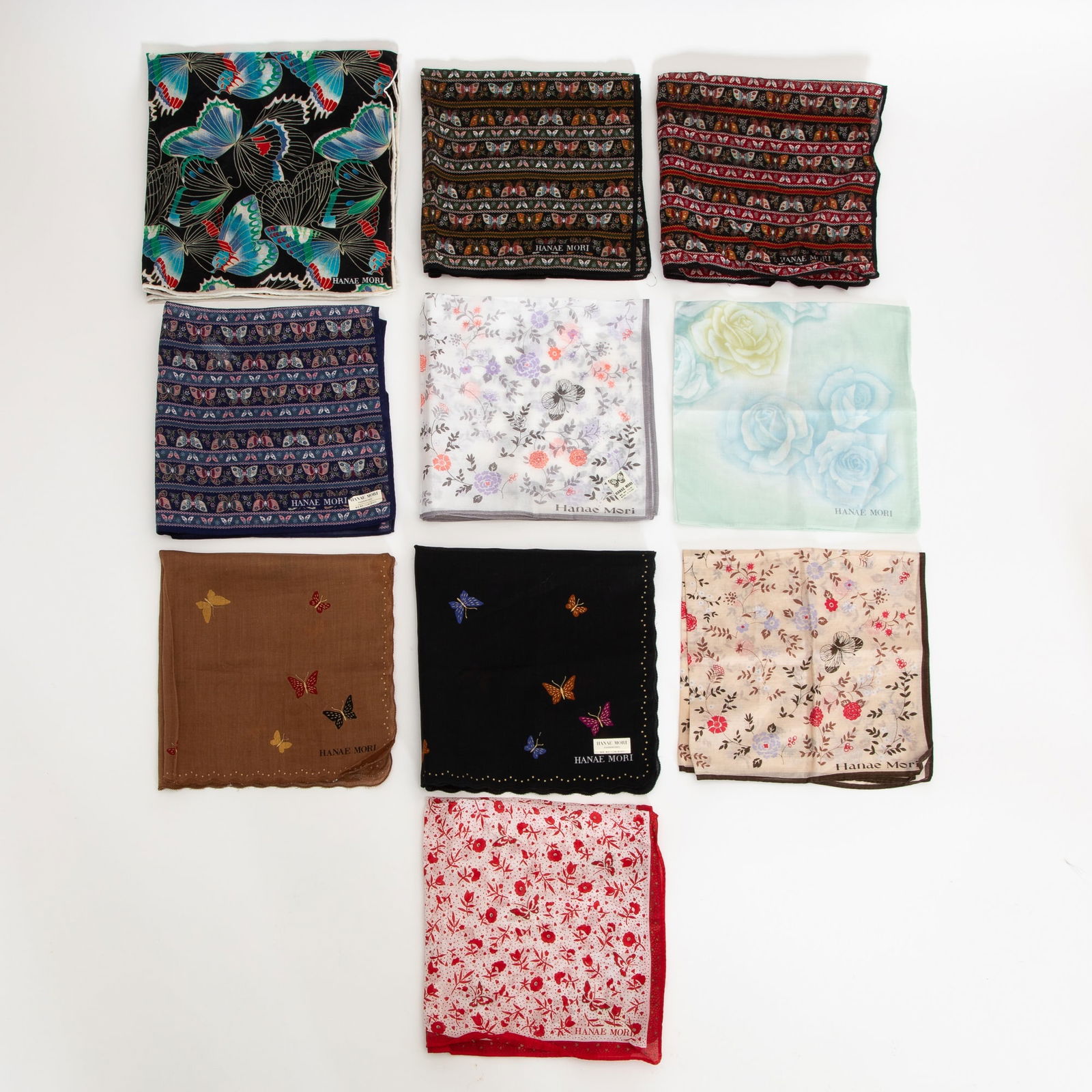 Group of Ten Hanae Mori Scarves (1 of 11)