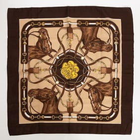 Equestrian Pattern Fashion Scarf
