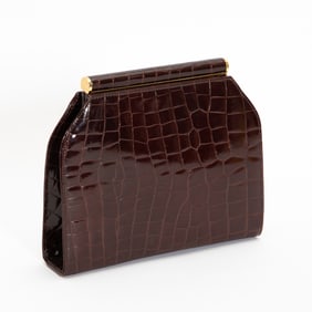 Perry Ellis Alligator Leather Handbag