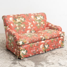 Floral Upholstered Settee