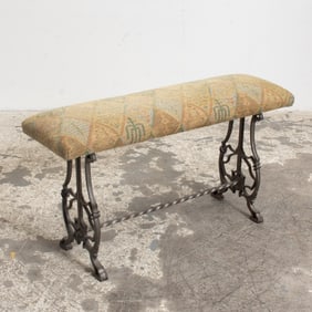 Upholstered Iron Window Bench