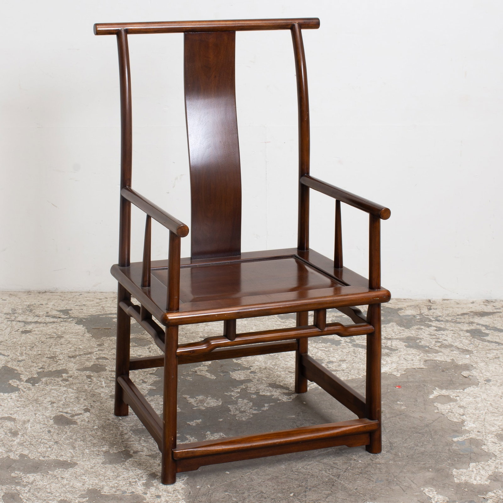 Ming Style Hardwood Armchair: Maria Yee (44" h x 24 1/2" w x 21" d Seat to floor 18 1/4" h) Scratches