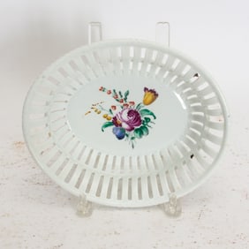 Ginori Porcelain Reticulated Basket