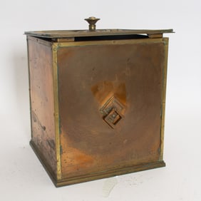 Brass Art Deco Style Coal Bucket