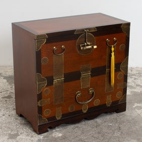 Asian Brass Mounted Chest