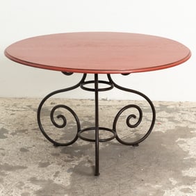 Painted Metal Round Breakfast Table