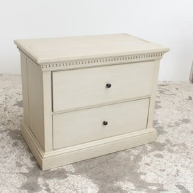 Painted Wood File Cabinet