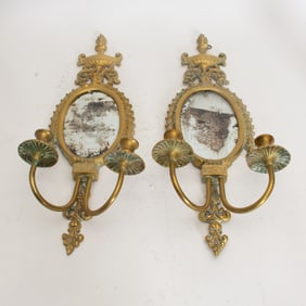 Pair of Gilt Metal Girandoles