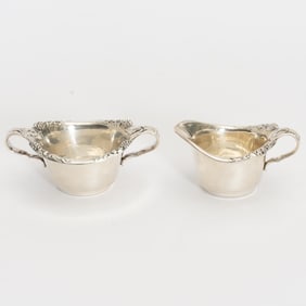 Tiffany & Co. Sterling Creamer and Sugar Bowl Set
