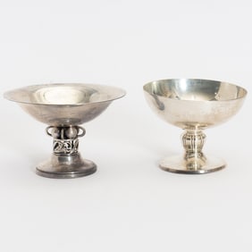 Two Sterling Tazzas