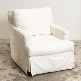 White Upholstered Armchair