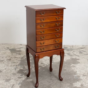 Mahogany Jewelry Chest on Stand
