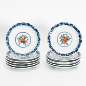 Set of Twelve Japanese Porcelain Plates