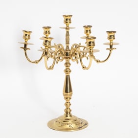 Brass Seven-Light Candelabra
