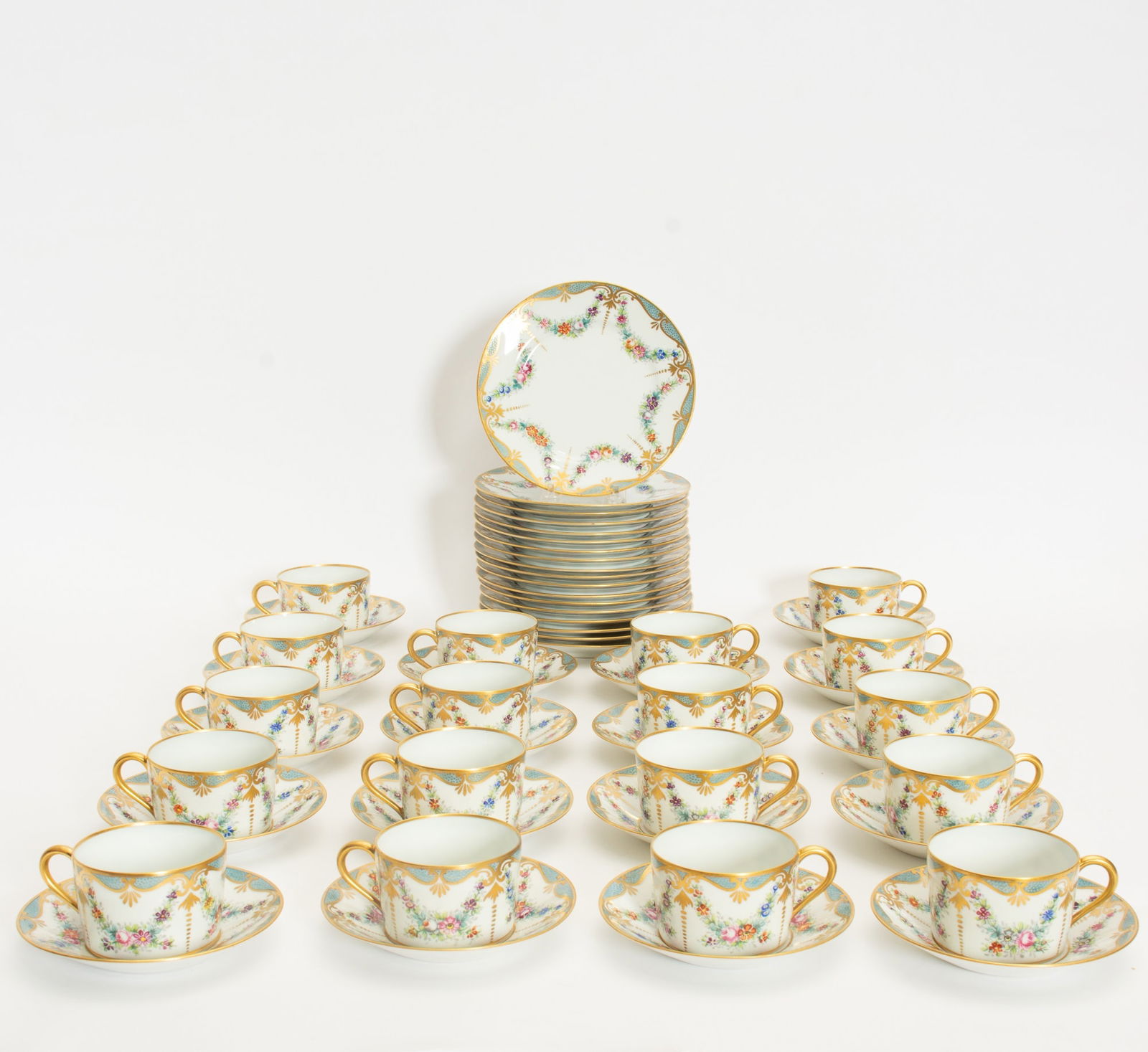 Hand Painted Limoges Porcelain Partial Dinner Service by M. Carpezat (1 of 20)