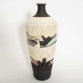 Raku Pottery Vase