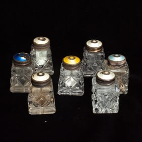 Group of Seven Glass Shakers