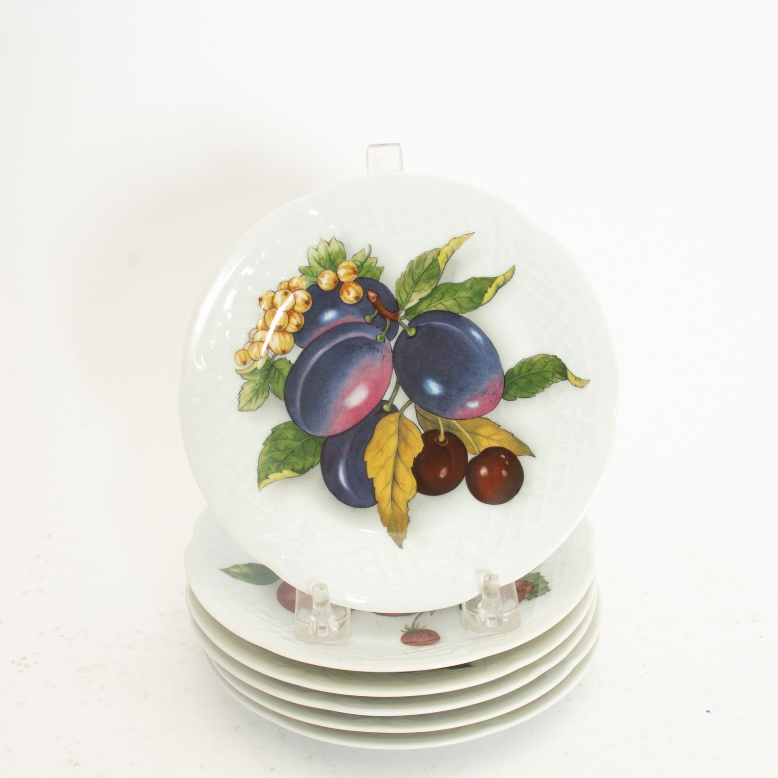 Set of Six Limoges Fruit Pattern Plates (1 of 20)