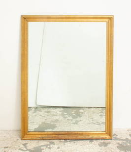 Rectangular Gilt Frame Mirror: . (53 1/2" h x 38 1/4" w) Scratches and dings