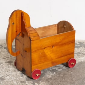 Handmade Elephant Toy Wagon