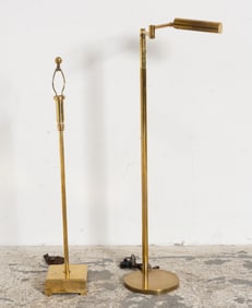 Two Brass Floor Lamps