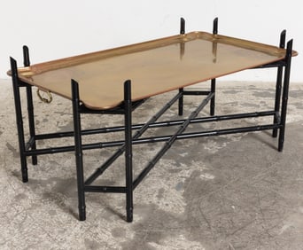Copper Tray Top Low Table