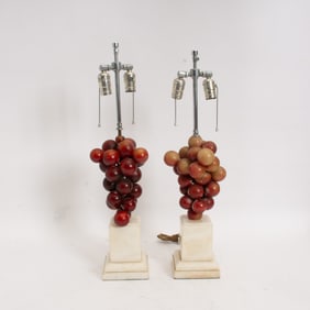 Pair of Grape Form Lamps