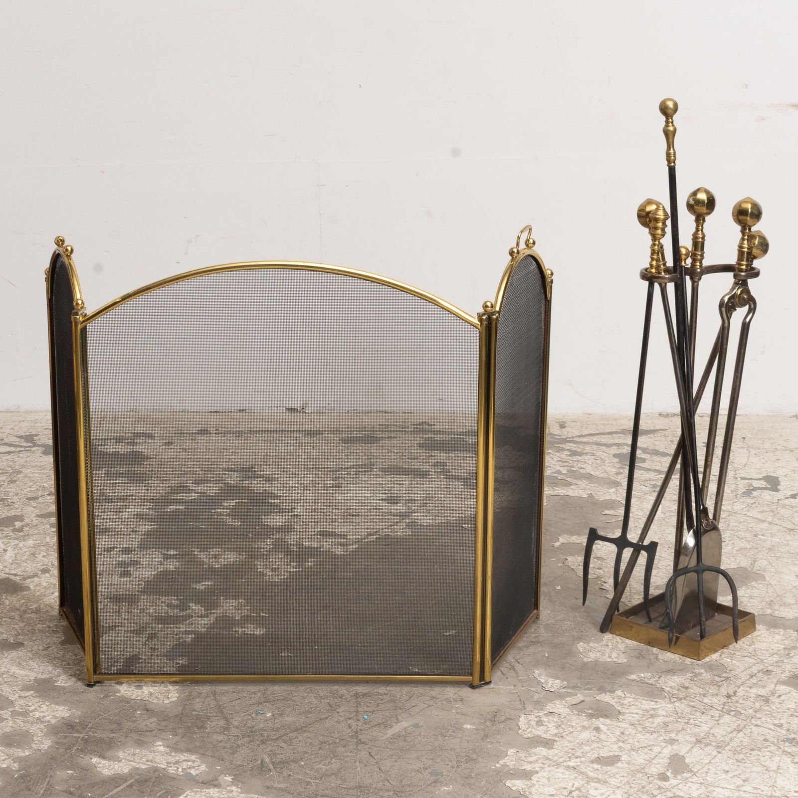 Group of Brass Fireplace Equipment (1 of 6)
