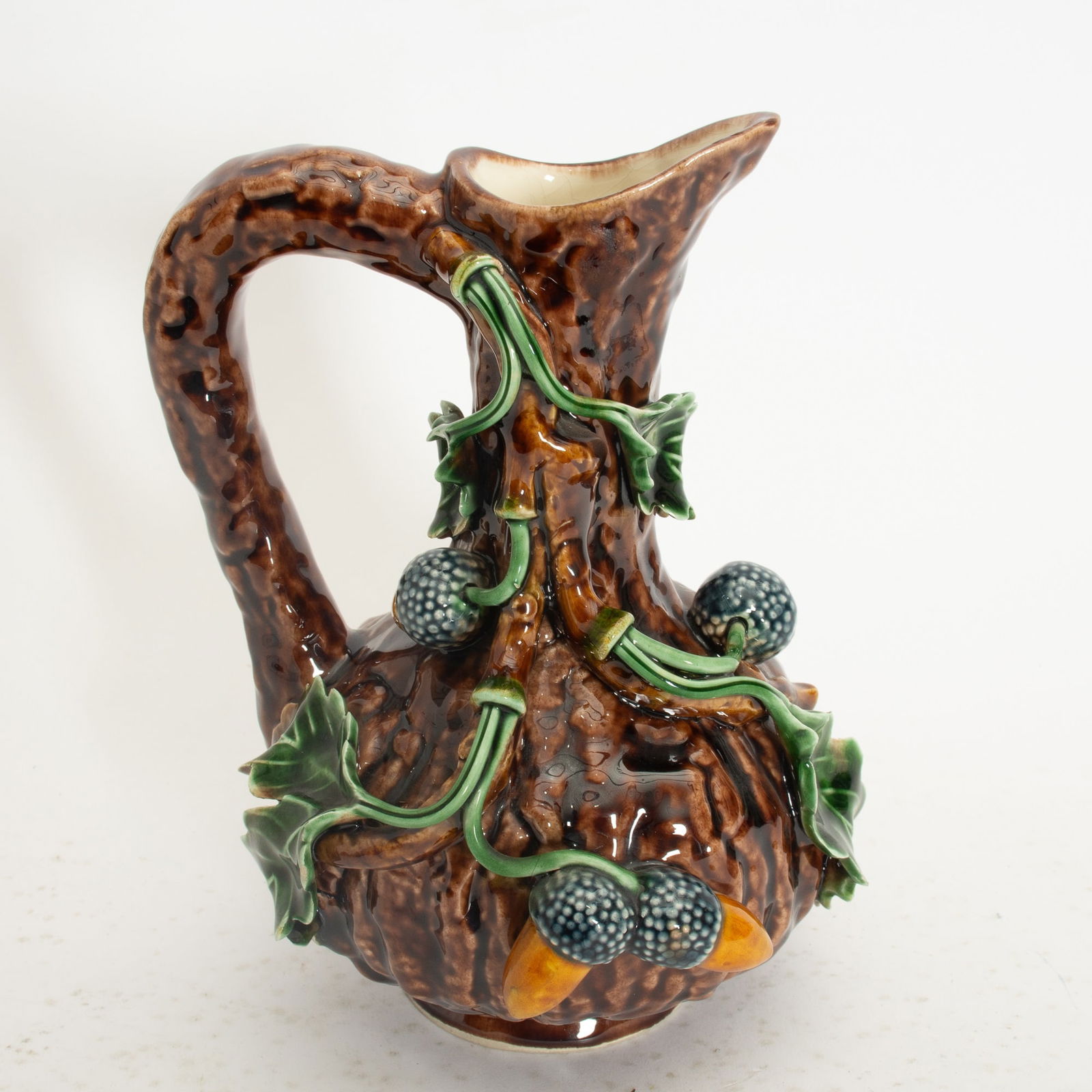 Portuguese Majolica Glazed Ceramic Pitcher (1 of 17)