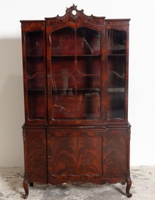 Chippendale Style Mahogany China Cabinet