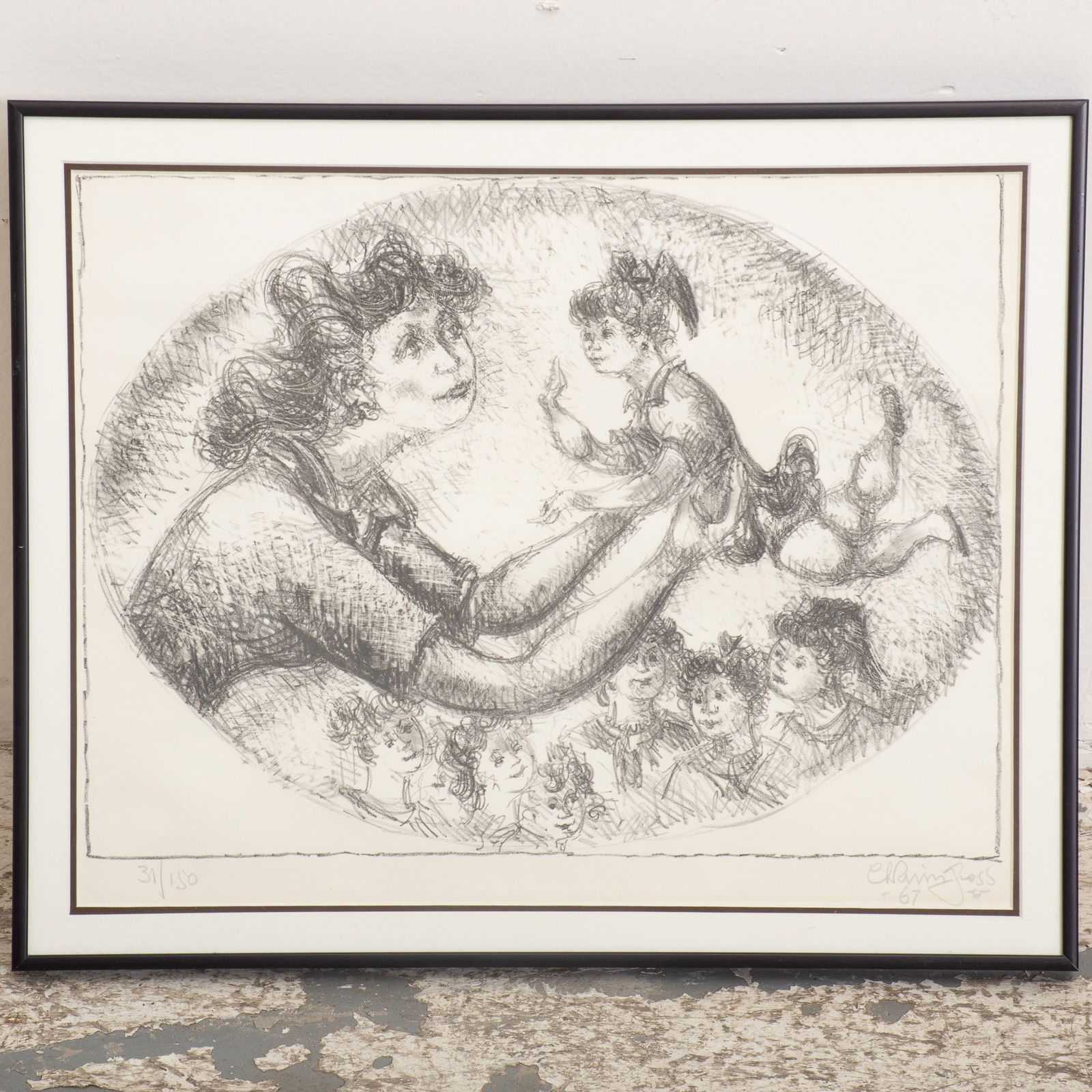 Chaim Gross: Etching Signed (lr) Numbered 31/150 (Sight 12 1/2" h x 16" w Overall 15" x 18 1/2") Good